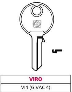 Chiave in Ottone Vi4 (g. Vac 0) Viro - Product Image 1
