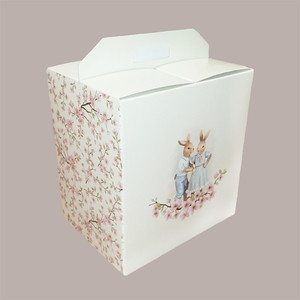 10 Pcs Gift Box Recycled <b>Cardboard</b> Peach Flowers for Panettone Holder Bottle Medium Easter Suitcase 330x250H350mm 2cm <b>Thickness</b> - Product Image 3