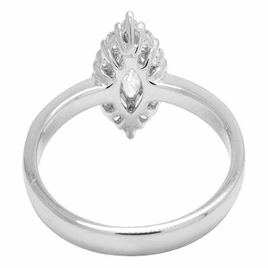 Elegante estilo de boda S925 diseño de forma de marquesina de plata con anillo de compromiso de diamante de moissanita joyería helada para mujer - Product Image 4