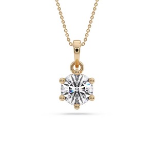 Colgante de diamante redondo brillante de 0.30 ct, diamante cultivado en laboratorio en platino, para ocasiones especiales y fiestas. - Product Image 3