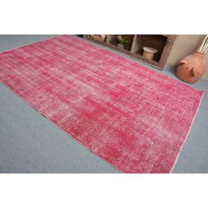 Tapis turc vintage moderne grande surface 6.2x9.8 pieds rouge Patchwork Design laine matériau Latex support 10mm pour couloir chambre à coucher - Product Image 4