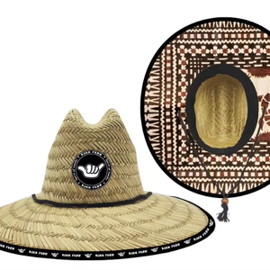 Unisex rơm Surf <span class=keywords><strong>hat</strong></span> Một kích thước phù hợp với tất cả các biểu tượng tùy chỉnh người lớn kích thước bãi biển Sun câu cá ngoài trời sử dụng - Product Image 1