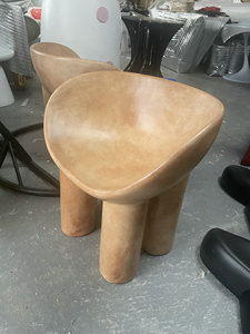 Silla de Comedor Moderna de Mediados de Siglo, Estilo Roly Poly, Tapicería de Terciopelo Plástico, Súper Cómoda, Muebles de Interior Refrescantes para Uso en Hoteles y Centros Comerciales - Product Image 2
