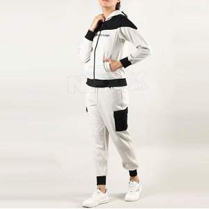Premium Quality Women's Winter Tracksuit 100% Cotton Breathable Eco-Friendly Quick Dry Hooded Full-Length Solid Pattern Casual - Product Image 3
