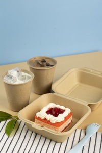 ภาชนะแบบมีบานพับ6 "x 6" สำหรับบรรจุอาหารแบบใช้แล้วทิ้งจากโรงงานประเทศไทย