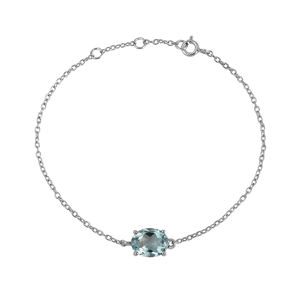 Pulsera de Plata de Ley 925 chapada en oro Vintage de moda con piedras preciosas CZ Accesorios en stock listos Joyería de regalo a precio barato - Product Image 6