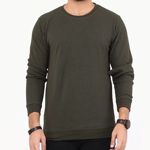 Sweat-shirts à col rond surdimensionnés de haute qualité en gros, mode, coton lourd, vierge pour hommes, sweat-shirts basiques d'hiver - Product Image 1