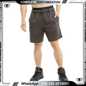 Pantalones Cortos Deportivos para Hombre con Lavado Ácido, Dos Bolsillos, Cintura Media, Cordón Ajustable, Secado Rápido, Transpirables, para Verano y Actividades al Aire Libre - Product Image 4