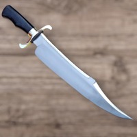 Handgemachtes D2 Stahl Big Size Bowie Messer mit Ledersc heide, Jagdmesser mit Holzgriff und Stahls chutz Ideal für Bush craft,