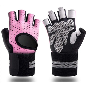 <b>Gymnastic</b> Half Fingers Weightlifting Fitness Gloves Gym Fitness Training Outdoor Workout Adjustable Wrist Wrap Non-Slip Gloves - Product Image 3