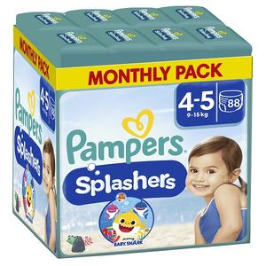 Todos los tamaños disponibles para los pañales de natación Pampers Splashers, de algodón, con protección 3D contra fugas, suaves y transpirables, a precio de descuento. - Product Image 4