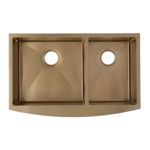 Tablier à double cuvette de 33 pouces en acier inoxydable noir mat personnalisé Évier de cuisine de ferme avant Fabricant fournisseur en gros - Product Image 6