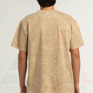 Camiseta Extra Grande para Hombre, Estilo Vintage, Ligera, Desgastada, Lavada al Ácido, 100% Algodón, Logotipo Personalizado, Alta Calidad, Transpirable - Product Image 3