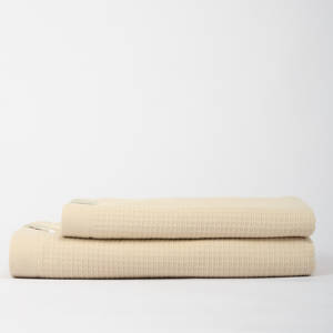 Juego de Toallas de Algodón para Uso Diario, 2 Piezas, para Cara y Baño, con Textura Exterior de Waffle y Interior Suave Sin Torsiones - Product Image 4