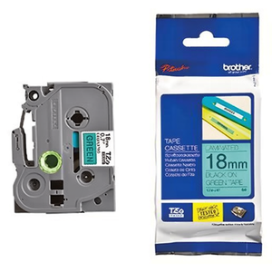 Cinta Adhesiva para Oficina Brother P-touch TZe-741 de 18 mm x 8 m (Ancho x Largo), Cassette de Etiquetas Verde y Negro de BROTHER - Product Image 2