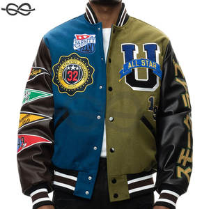 Trendy High Street Custom Baseball Street Coat para hombres y mujeres Personality Letterman Varsity Jackets-Venta al por mayor - Product Image 4