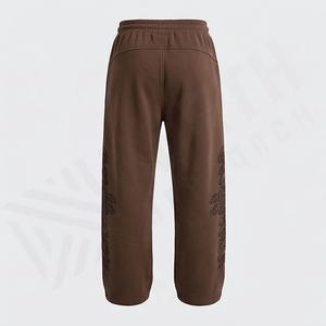 Custom Distressed Sweatpants <b>Man</b> <b>Trouser</b> Streetwear Side Panel Heavyweight Organic Cotton High Quality Flare Double <b>Waist</b> Jogger - Product Image 2