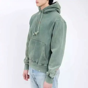 Sweat à capuche délavé à l'acide, logo personnalisé, pull oversize, respirant, blanc, délavé à l'acide, vintage, sweat à capuche pour hommes - Product Image 3