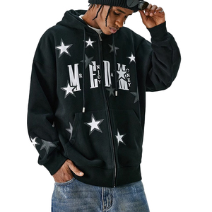 Sweat-shirts d'hiver pour hommes de haute qualité, dernières tendances streetwear, style élégant, imprimé gonflé, fermeture éclair, styles Y2K, designer Harajuku, capuche, délavage acide - Product Image 2