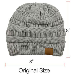 Gorro de Punto Jacquard Unisex de Color Sólido, Algodón/Lana, Transpirable y Cómodo, Ajustable, Estilo Casual, Alta Calidad, Nuevo Estilo - Product Image 4