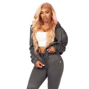 ชุดวอร์มผู้หญิงแบบเรียงซ้อนกันปรับแต่งได้-ระบายอากาศได้ดีสวมใส่สบายสำหรับกีฬาและชุดลำลอง - Product Image 1