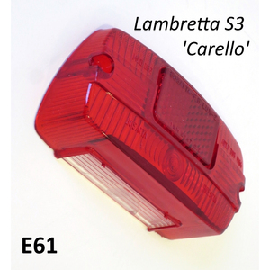 Carello เลนส์ไฟท้าย (แบบลิ่ม) สำหรับ lambretta Li S3 TV3 SX ระบบไฟรถจักรยานยนต์แบบพิเศษ - Product Image 1
