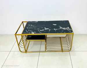 Mesa auxiliar asequible en acero inoxidable con acabado recubierto de TPR para interiores - Product Image 2