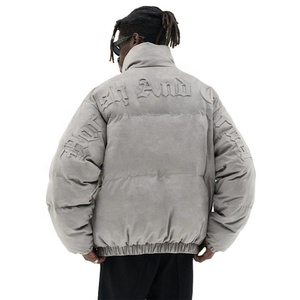 Veste d'épaisseur d'hiver OEM Emboss Logo Puffer Jacket 2023 Street Wear Veste à broderie tissée pour hommes - Product Image 1