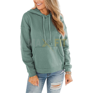 Sweat-shirt à capuche personnalisé pour femme 2026, streetwear, couleur unie, respirant, imperméable, avec motif d'oreilles d'ours mignon, haut de yoga - Product Image 5