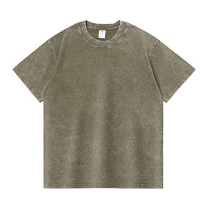 Camisetas de Hombre al por Mayor con Lavado Ácido, Logotipo Personalizado, 100% Algodón Jersey, Tejido Grueso y Cómodo, Camisetas Extra Grandes para Hombre - Product Image 2