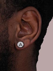 ต่างหูเพชรโมอิสซาไนต์ VVS แบบปรับแต่งได้ พร้อมตัวอักษรย่อชุบทองบนเงินแท้ 925 เครื่องประดับแฟชั่นสำหรับผู้หญิง - Product Image 3