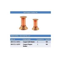 Copper Salt and Pepper Shaker in Candle Shape Metal Design