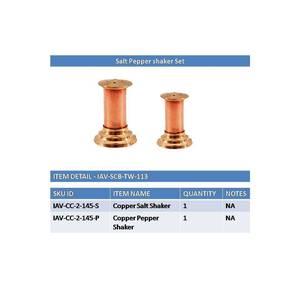 Salière et poivrière en cuivre en forme de bougie, design métallique - Product Image 2