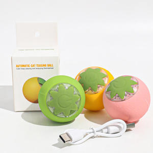 Bola rodante eléctrica inteligente para mascotas, cargador USB, bola rodante eléctrica para gato de fresa - Product Image 5