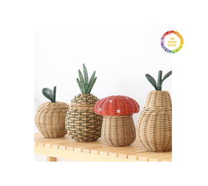 Adornos navideños de ratán Adornos tejidos a mano Campanas y cestas para árbol de Navidad Decoración del hogar de fábrica - Product Image 3