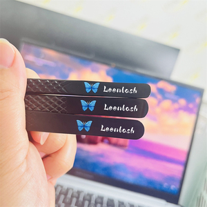 Pince à épiler d'extension de cils à poignée diamantée pailletée de précision en acier inoxydable à 90 degrés avec logo personnalisé - Product Image 6