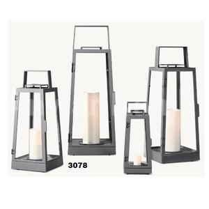 Portavelas de linterna de vidrio templado y acero inoxidable plateado hecho a mano con acabado de Latón para Decoración del hogar y Diwali - Product Image 1