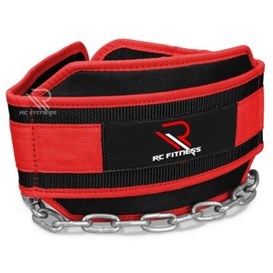 RC Fitness Wear Neoprene Adjustable Heavy Duty Anti-Slip Back Support Dip <b>Belt</b> for <b>Chain</b> Lifting Weightlifting - Product Image 5