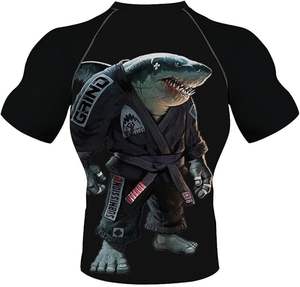 Nouvelle impression par sublimation de haute qualité Rash Guard vente en gros Bjj Rash Guard à manches courtes pour hommes Rash Guard pour hommes - Product Image 4
