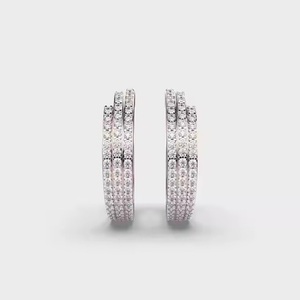 Nouvelles boucles d'oreilles en diamant de qualité supérieure, style moderne et élégant, pour les créateurs de tendances et les passionnés de minimalisme - Product Image 2