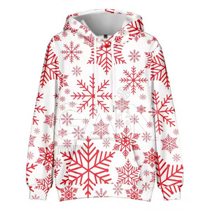 เสื้อมีฮู้ดผ้าคอตตอนขนาดใหญ่สำหรับเทศกาลคริสต์มาสผ้าคอตตอนขนาดใหญ่ดีไซน์ไม่ซ้ำใคร - Product Image 1