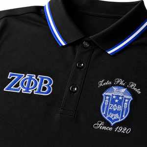 Polo de golf personnalisé pour femmes Zeta Phi Beta, 100 % coton, grande taille, logo brodé, uniforme d'équipe décontracté, vente en gros - Product Image 6