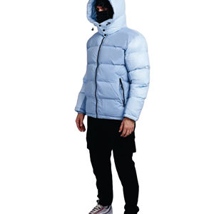 Veste d'hiver surdimensionnée pour hommes multicolore coupe-vent en jean de haute qualité avec logo personnalisé coupe-vent épais chaud et long vêtements - Product Image 2