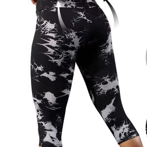 Pantalon Capri taille haute pour femme Super doux respirant tricoté longueur Midi entraînement Yoga course athlétique Push Gym décontracté - Product Image 5