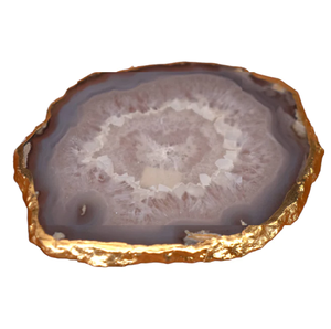 Nouveau 2024 Design Vaisselle Accessoires Sous-verre en agate avec tranche d'agate galvanisée en or au prix de gros avec une qualité supérieure - Product Image 2