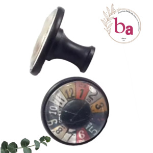 Boutons en métal de visage de montre en verre de cristal de haute qualité et poignée de traction pour commode pour meubles de chambre armoires de cuisine et portes - Product Image 1