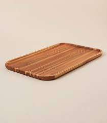 Service de Fruits en bois de haute qualité et plateau décoratif en bois, décoration de la maison, vaisselle, plateau galvanisé à quatre roues - Product Image 2