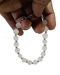 Crystal <b>bracelet</b> White Quartz 8mm Adjustment Round <b>Beads</b> Stone Crystal Gemstone Fashion Jewelry <b>Men</b> and Women Gift Energy - Product Image 6
