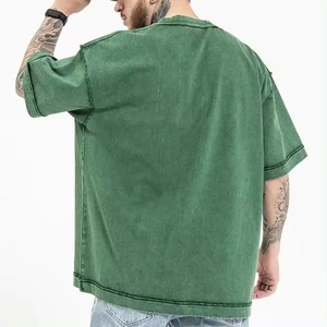 Camiseta holgada de algodón 100% estampada de alta calidad para hombre - Product Image 4