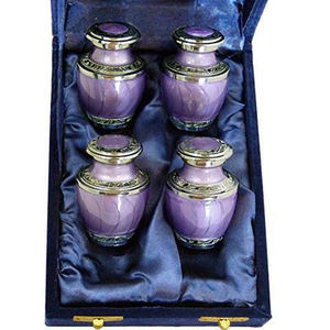 Urne funéraire vintage en aluminium pour adultes, urne commémorative artisanale pour usage décoratif, personnalisée pour les cendres - Product Image 2